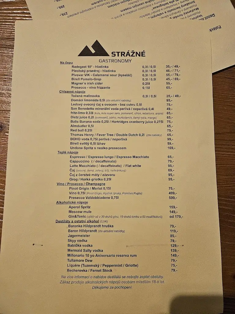 Menu_Obecní restaurace Strážné_Strážná_immagine_1