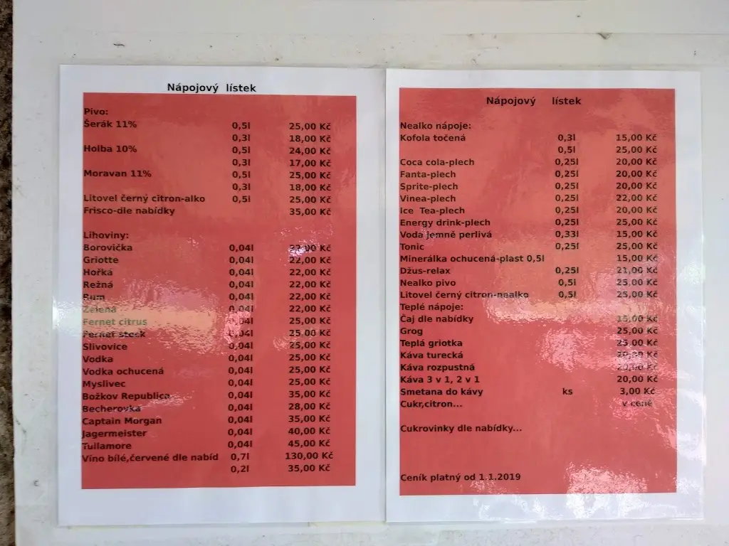 Menu_Club Na Hřišti_Sudkov_immagine_2