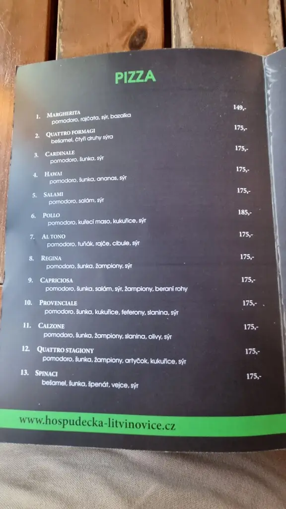 Menu_Motorest Pegast_Litvínovice_image_4