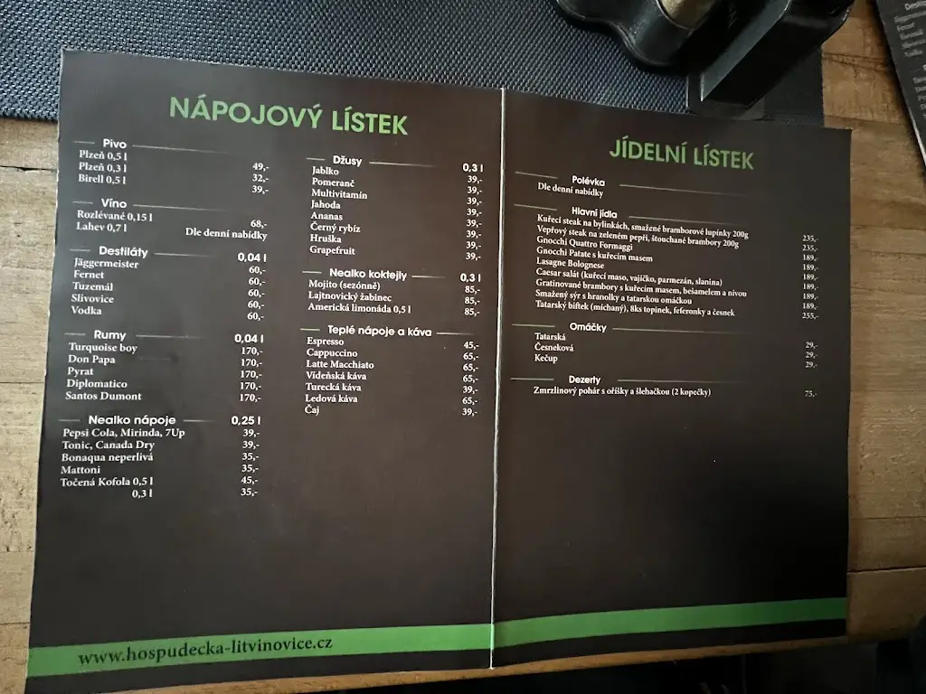 Menu_Hospůdečka Litvínovice_Litvínovice_immagine_4
