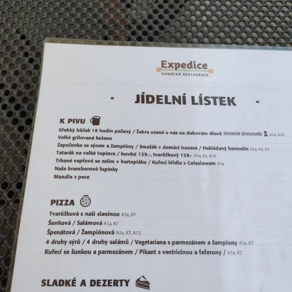 Menu_EXPEDICE Hanácká restaurace_Šternberk_image_3