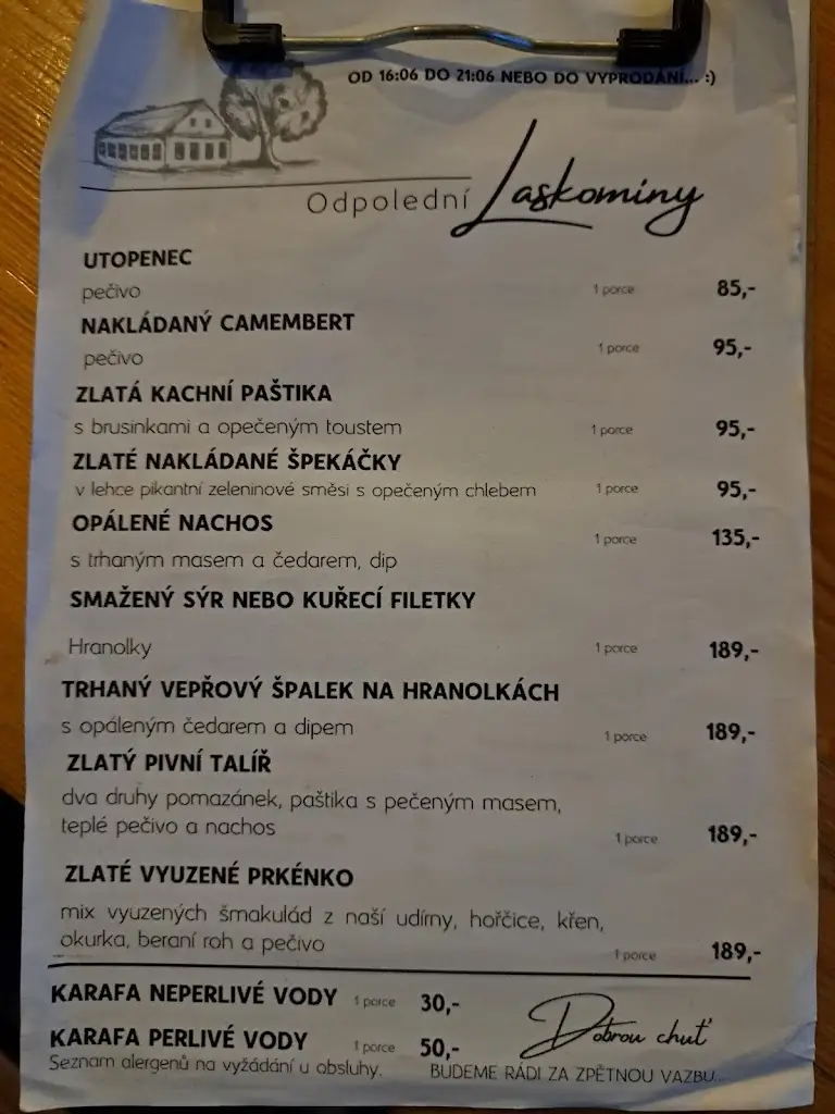 Menu_Restaurace Na Zlaté stoce_Litvínovice_immagine_1