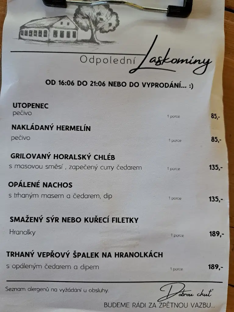 Menu_Restaurace Na Zlaté stoce_Litvínovice_immagine_2