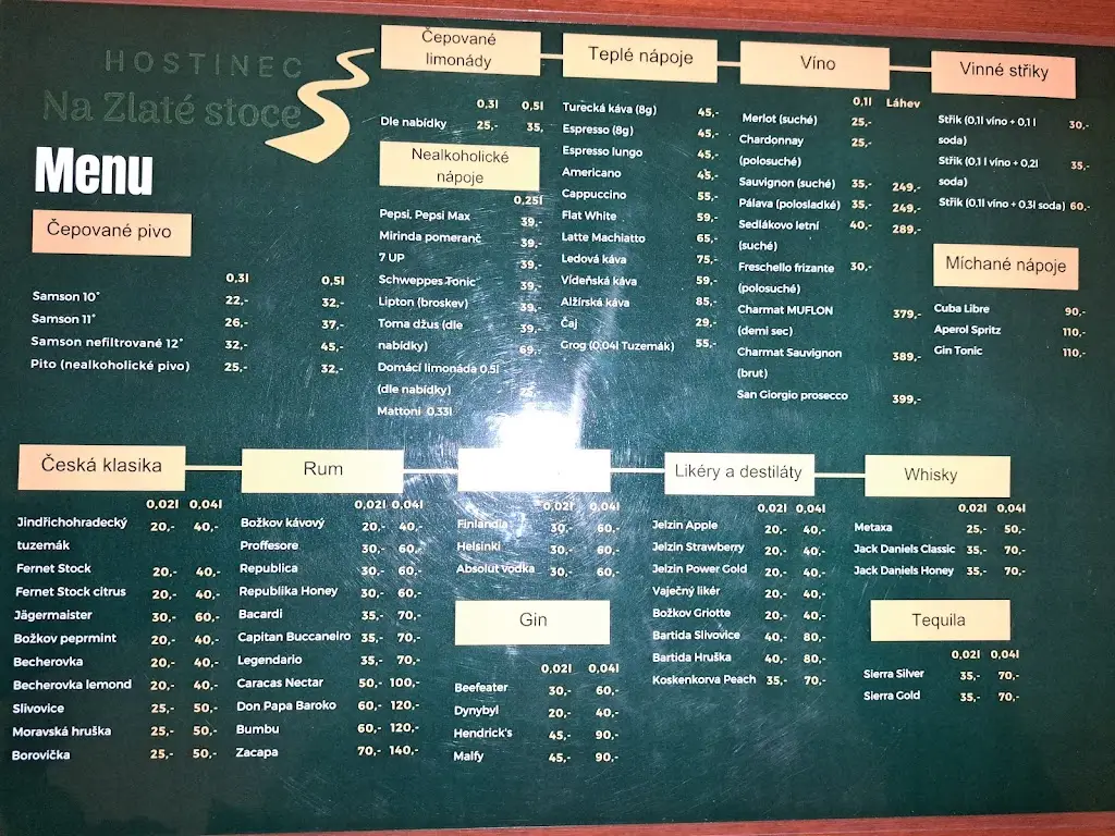 Menu_Restaurace Na Zlaté stoce_Litvínovice_immagine_3