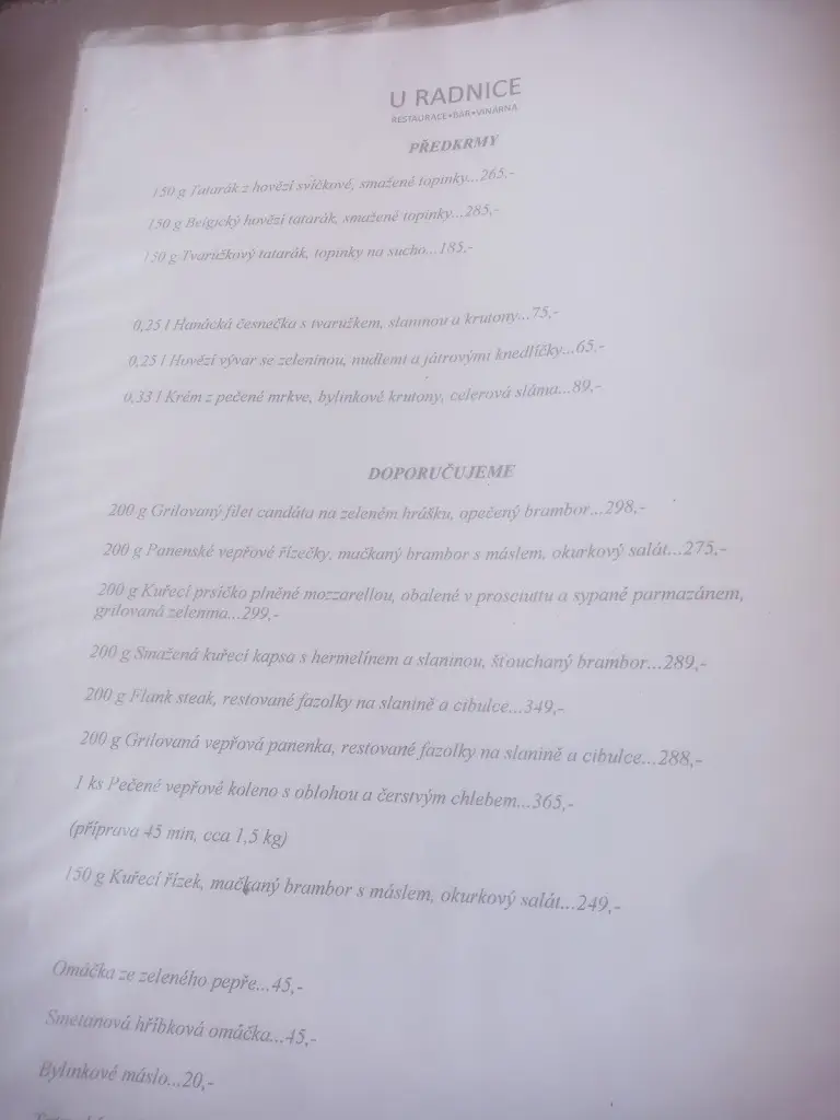 Menu_Restaurace a vinárna U Radnice_Uničov_image_1