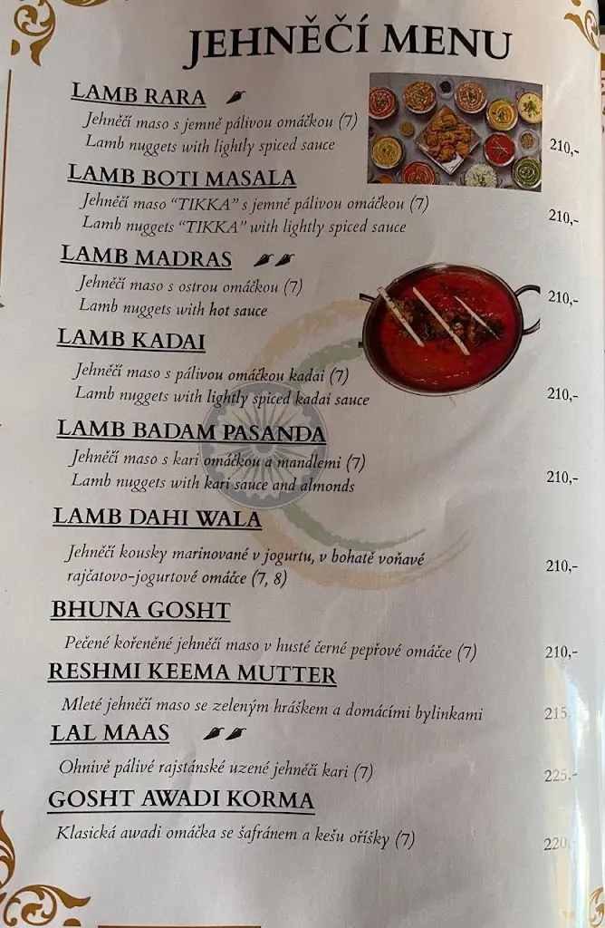 Menu_Diwali indicka restaurace_Uničov_immagine_3