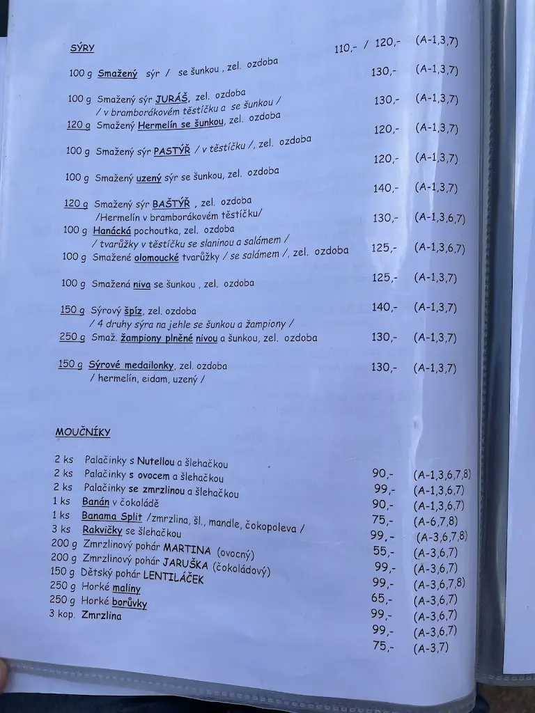 Menu_Hostinec U Facků_Velký Týnec_immagine_1