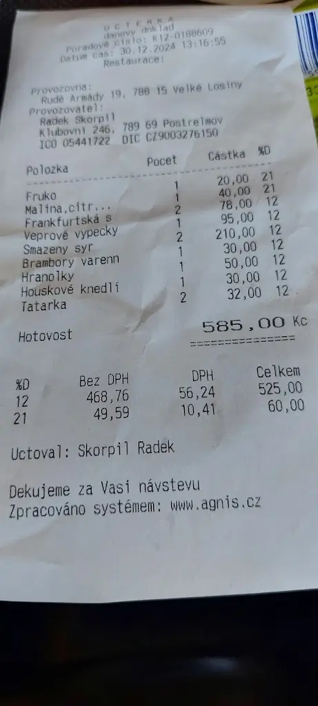 Cyd onie_Jídelna_Velké Losiny_review