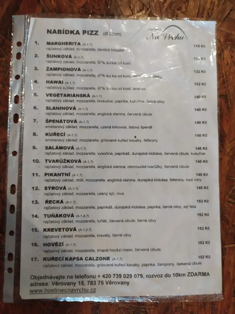 Menu_Hostinec Na vrchu_Věrovany_image_3