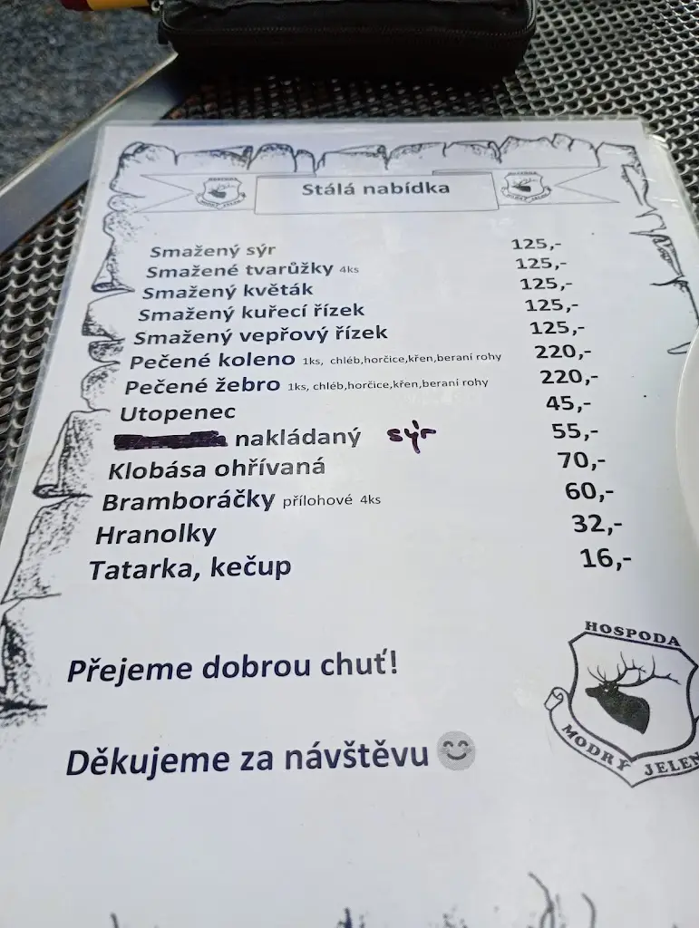 Menu_Restaurace & Penzion Modry Jelen_Vidnava_image_2