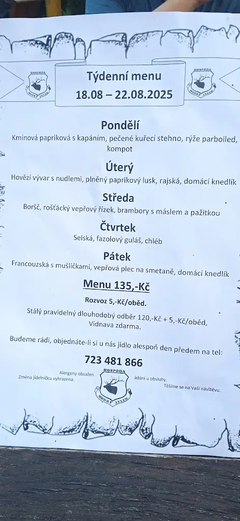 Menu_Restaurace & Penzion Modry Jelen_Vidnava_image_3