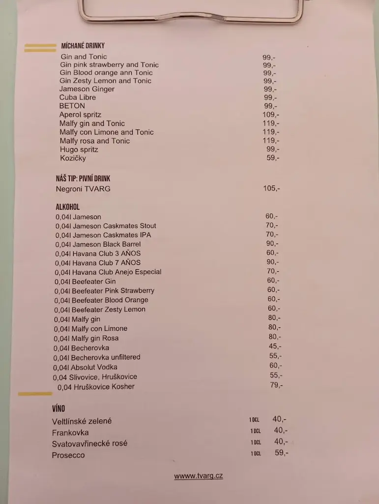 Menu_Pivovar TVARG_Velká Bystřice_image_2