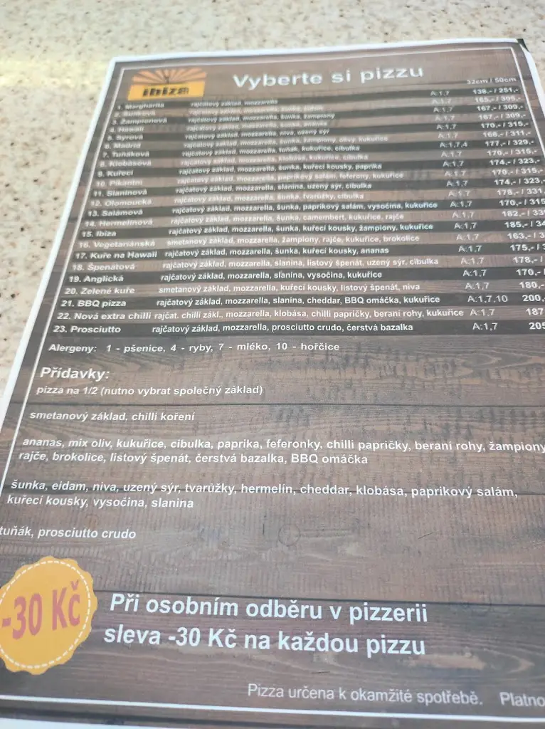 Menu_Pizzerie Ibiza_Velká Bystřice_image_1