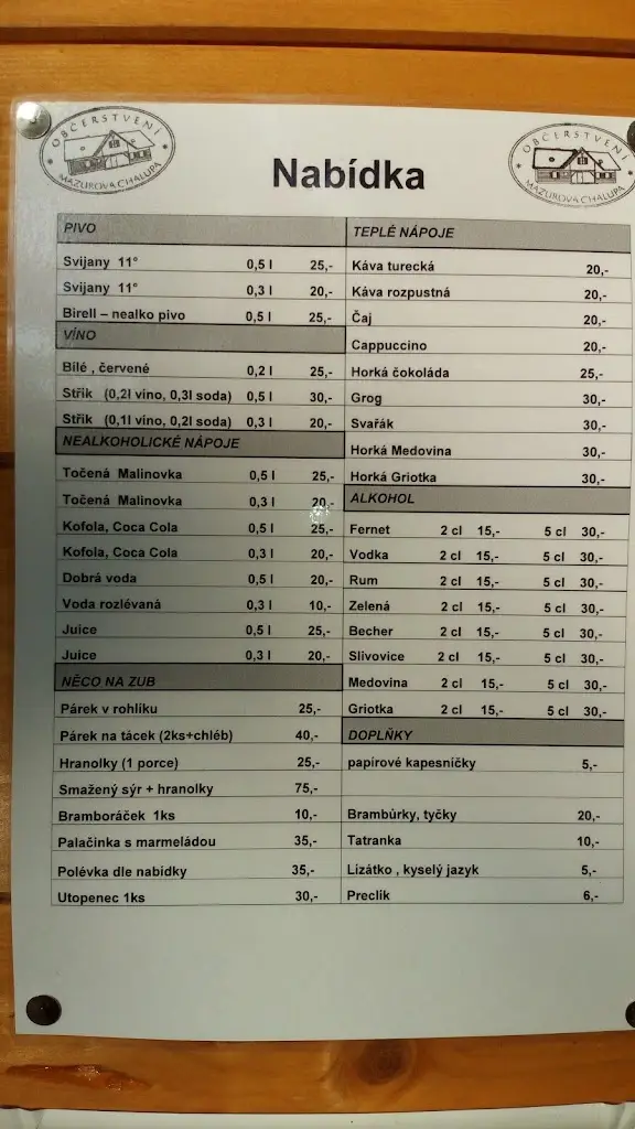 Menu_Restaurace Mazurova chalupa_Býšť_image_3