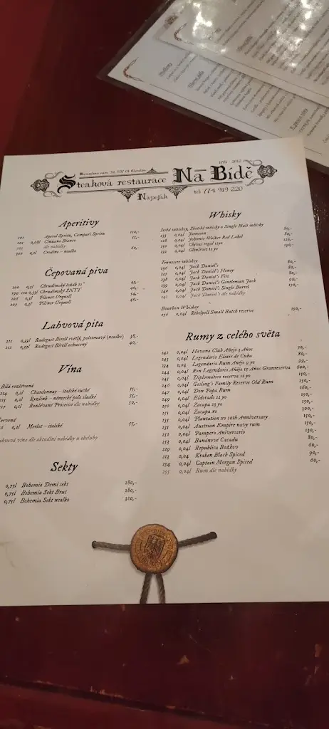 Menu_Restaurace Na Bídě_Chrudim_image_2