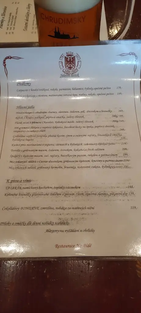 Menu_Restaurace Na Bídě_Chrudim_image_4