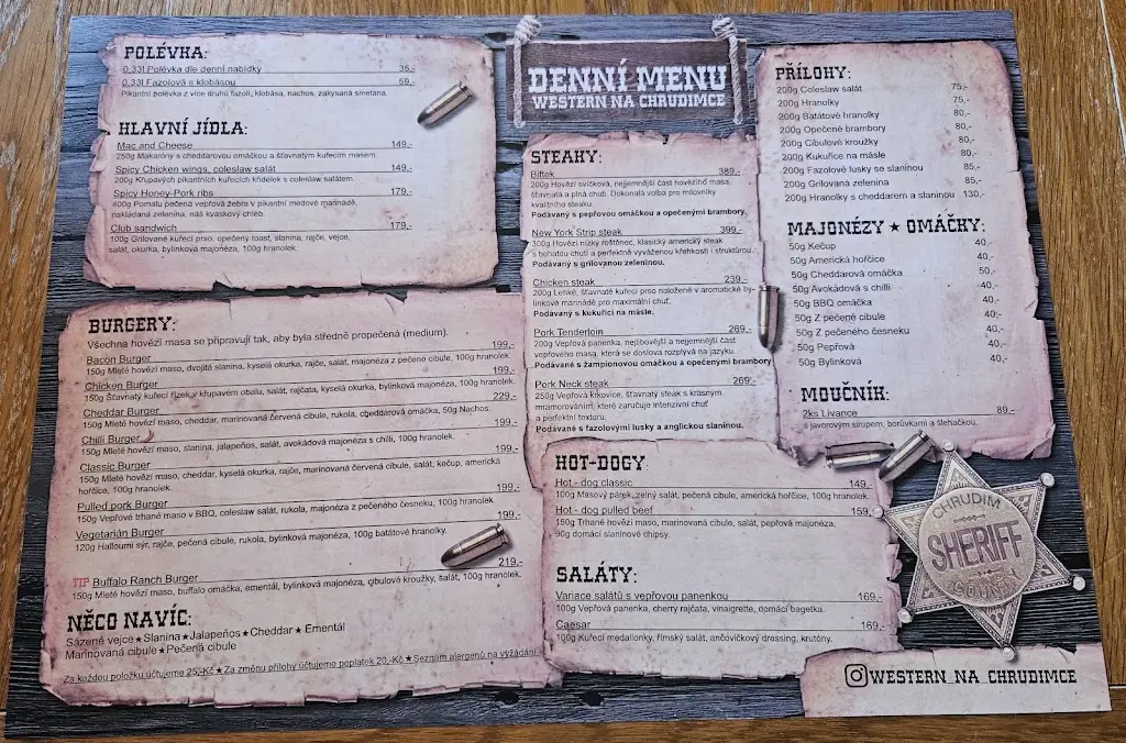 Menu_Western na Chrudimce restaurant_Chrudim_image_1