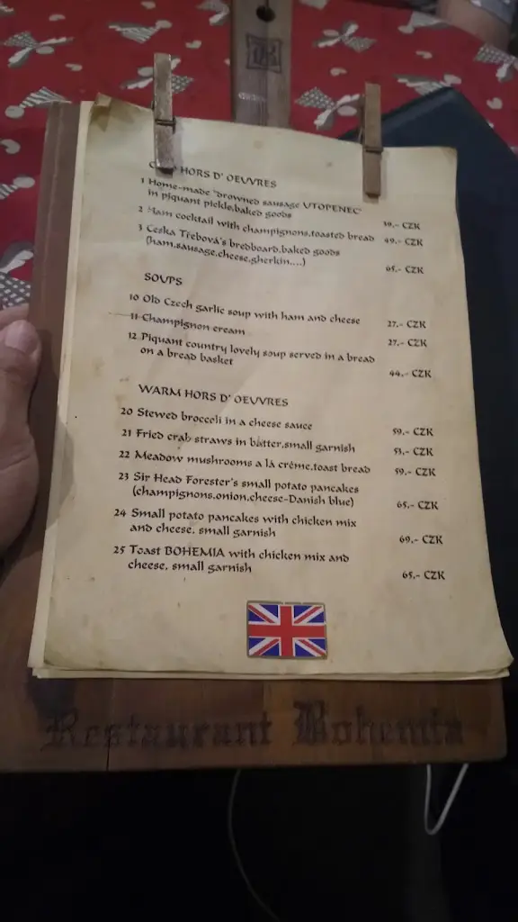 Menu_Restaurant Bohemia_Česká Třebová_image_1