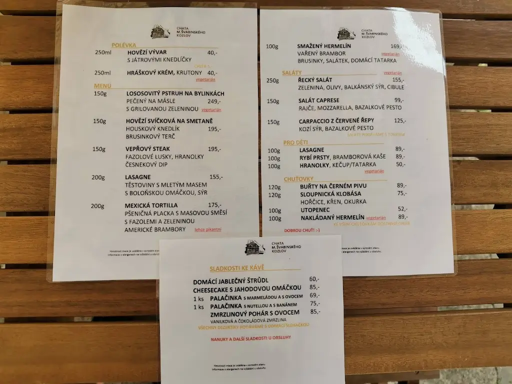 Menu_Chata Maxe Švabinského_Česká Třebová_immagine_4