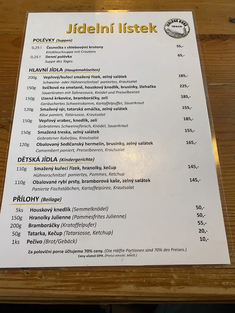 Menu_The Noble Fir Inn_Jedlová_immagine_2