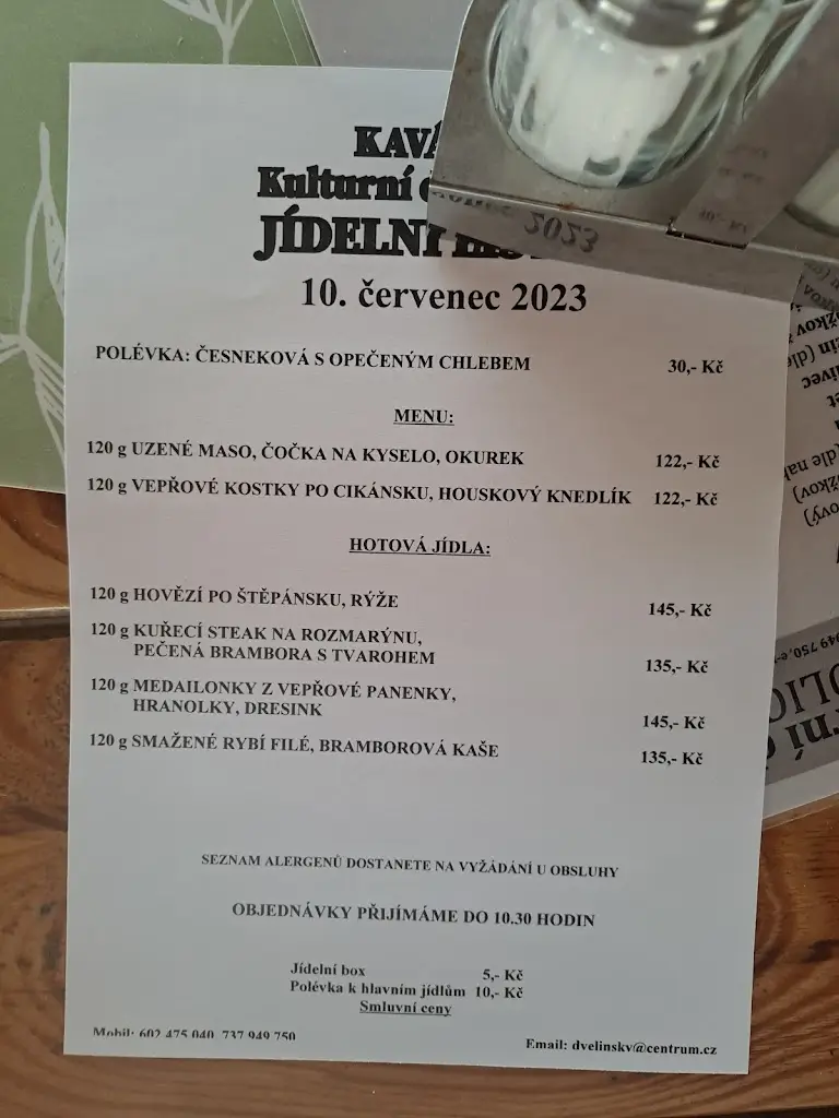 Menu_Kavárna KD Holice_Holice_image_1