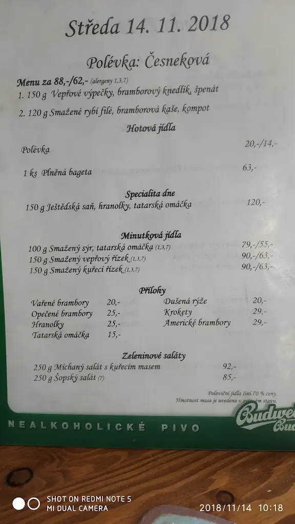 Menu_Restaurace u Michala_Malšice_image_1