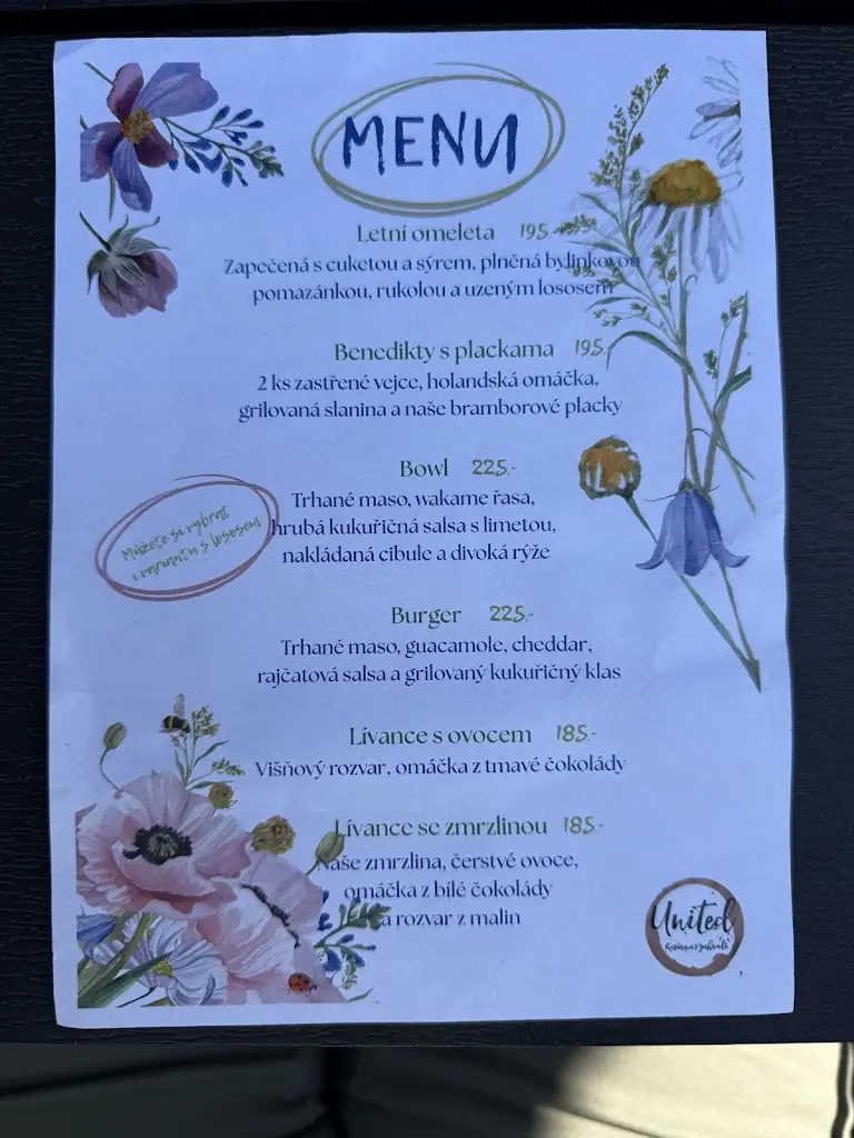 Menu_United kávárna v zahradě_Rybitví_image_3