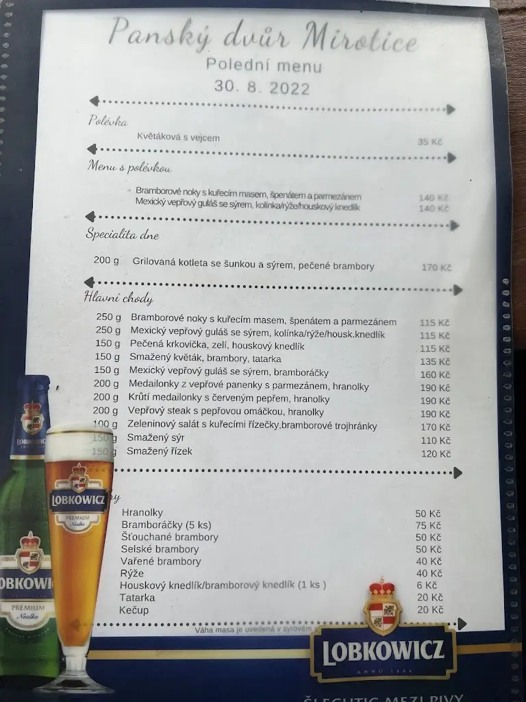 Menu_Restaurace Panský Dvůr Mirotice_Mirotice_image_3