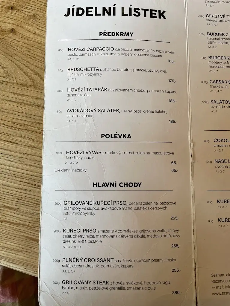 Menu_Tasty Restaurant_Pardubice_image_2