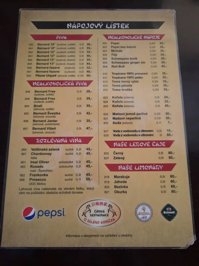 Menu_Čínská restaurace U Bílého koníčka_Pardubice_image_3