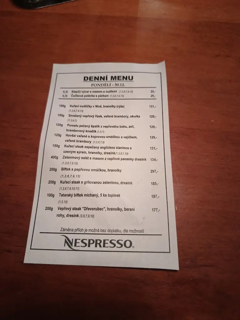 Menu_Green Frog Restaurant_Pardubice_image_2