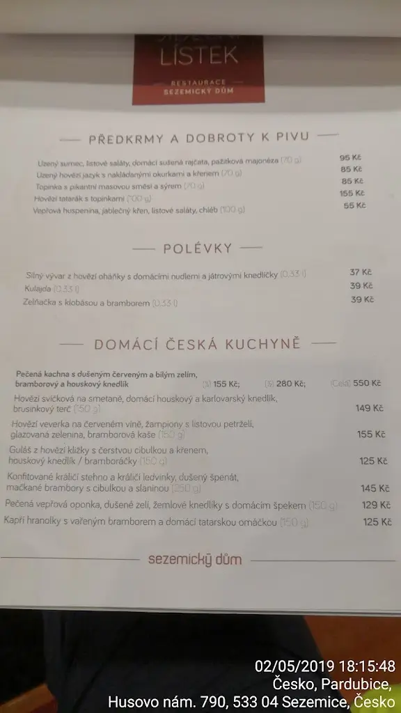 Menu_Restaurace Sezemický dům_Sezemice_image_3