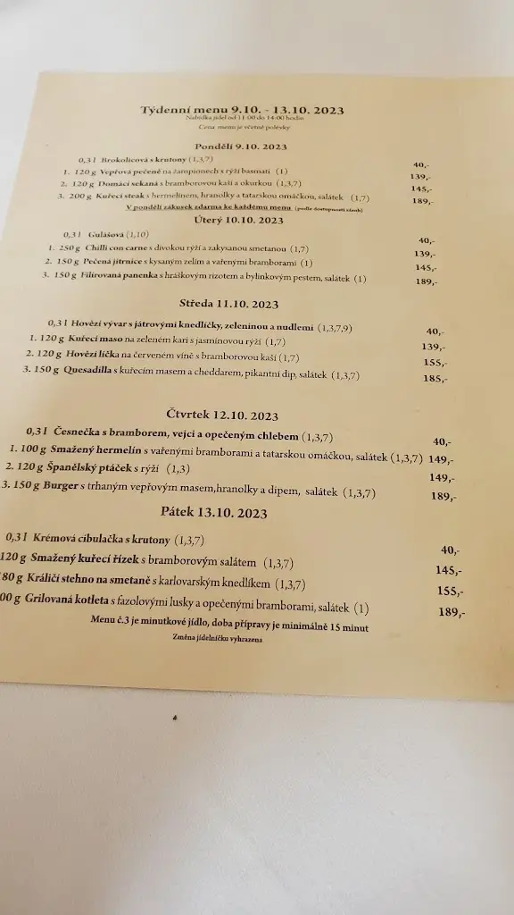 Menu_Měšťanský pivovar a hotel Na Zámečku_Okres Ústí nad Orlicí_immagine_1