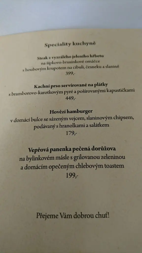 Menu_Měšťanský pivovar a hotel Na Zámečku_Okres Ústí nad Orlicí_immagine_4