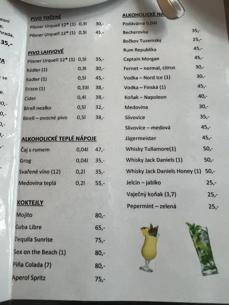 Menu_Medová kavárna_Bělá nad Radbuzou_immagine_2