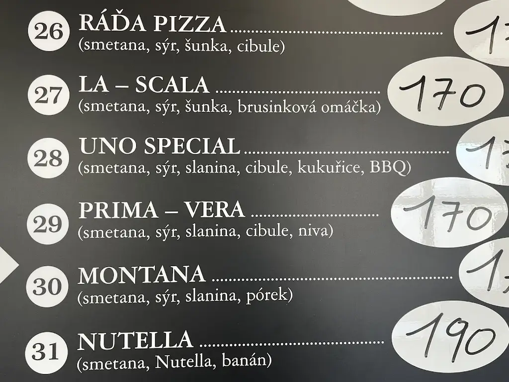 Menu_Pizza UNO Milevsko_Milevsko_image_2