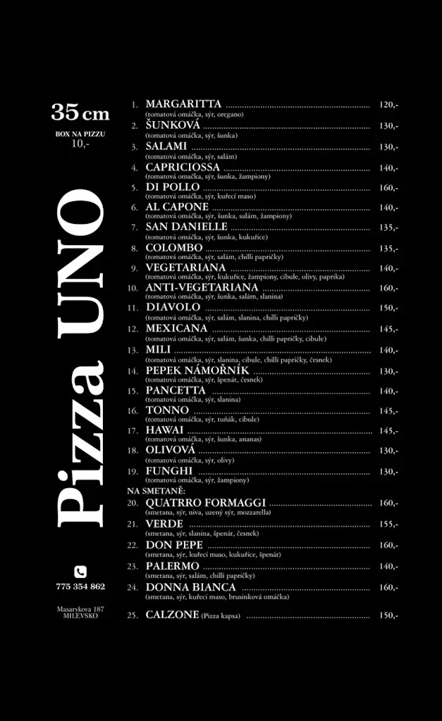 Menu_Pizza UNO Milevsko_Milevsko_image_3