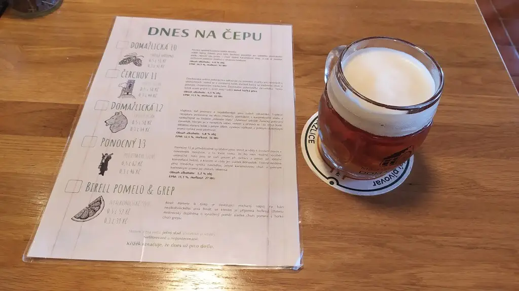 Menu_Restaurace - městský pivovar Domažlice_Domažlice_immagine_4