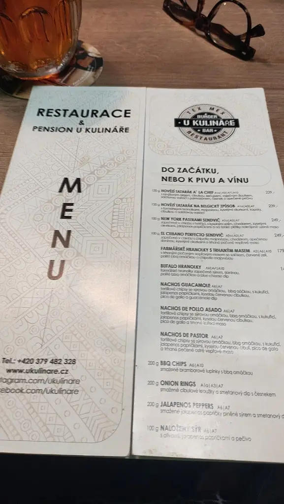 Menu_U Kulináře - Tex-Mex Restaurant & Burger bar_Domažlice_image_4