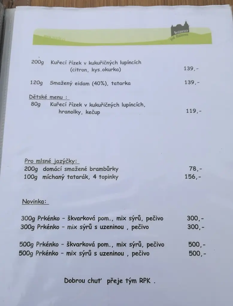 Menu_Restaurace Pod Klášterem_Chotěšov_image_4