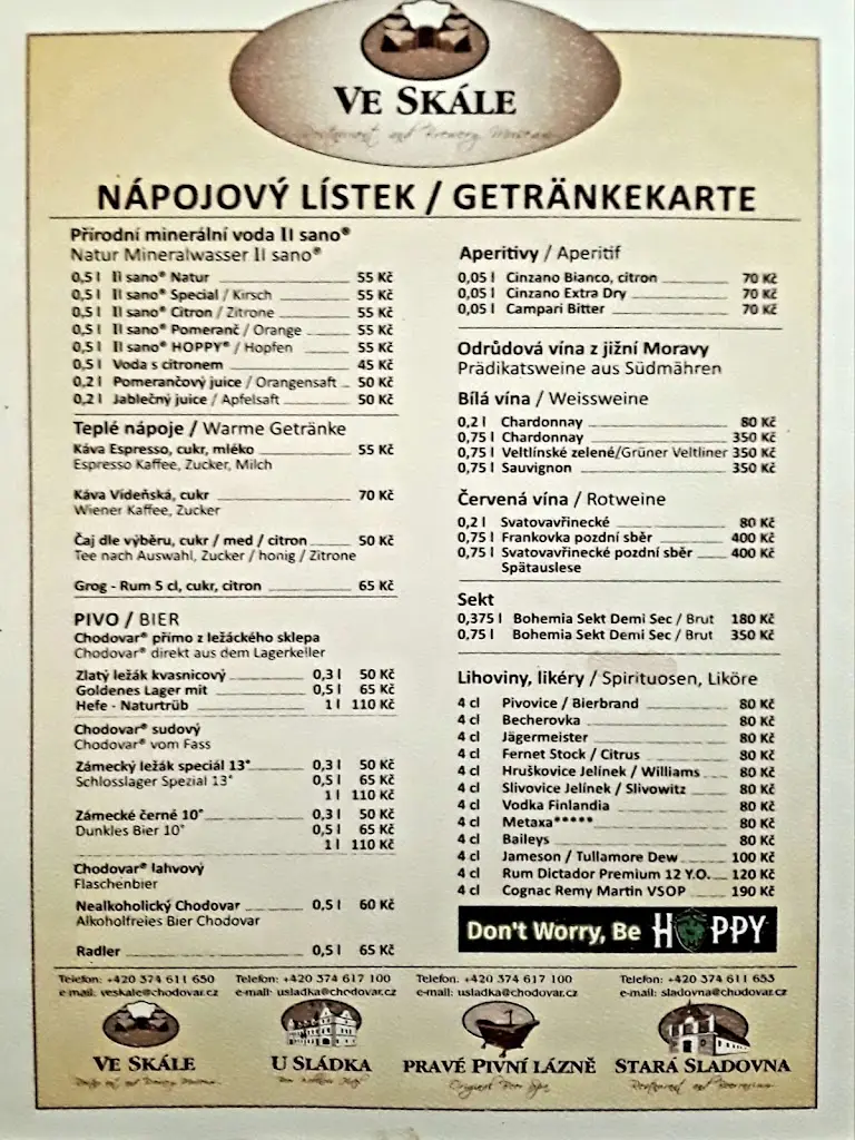 Menu_Restaurace Ve Skále_Chodová Planá_immagine_1