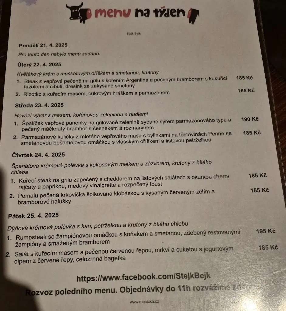 Menu_Stejk Bejk_Vysoké Mýto_image_1