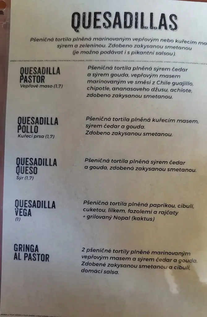 Menu_El Amigo - Mexican restaurant_Vysoké Mýto_image_3