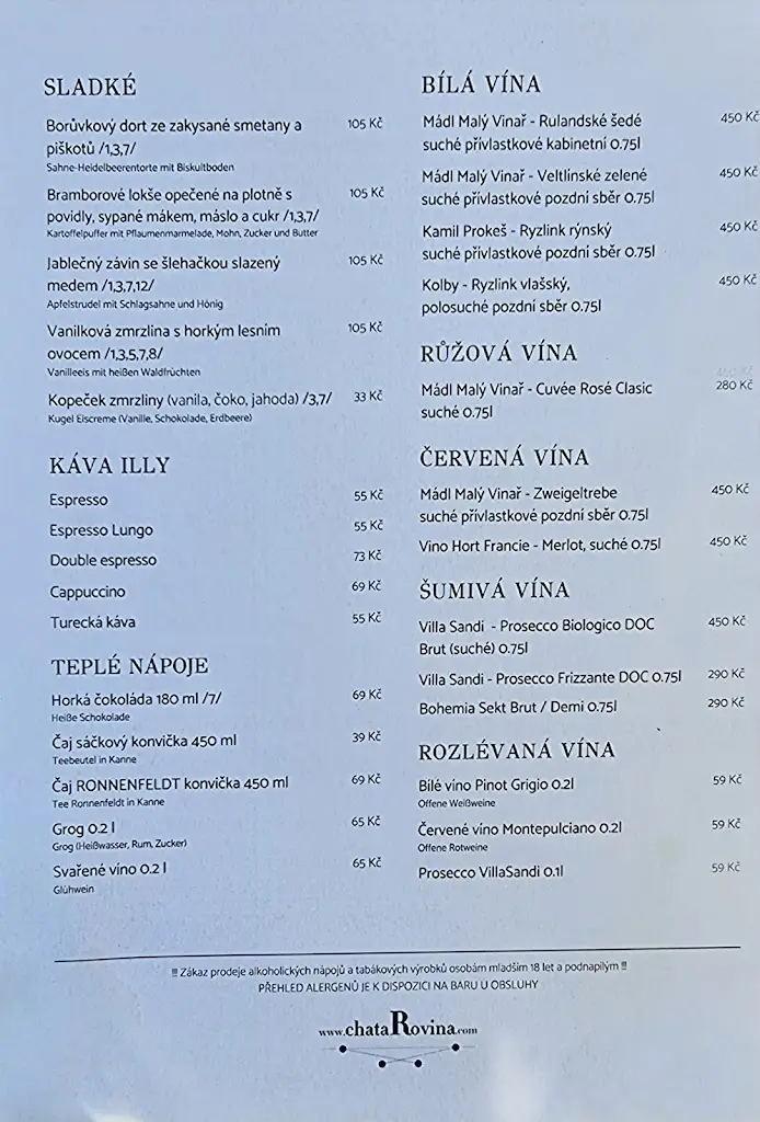 Menu_Chata Rovina_Hartmanice_image_3