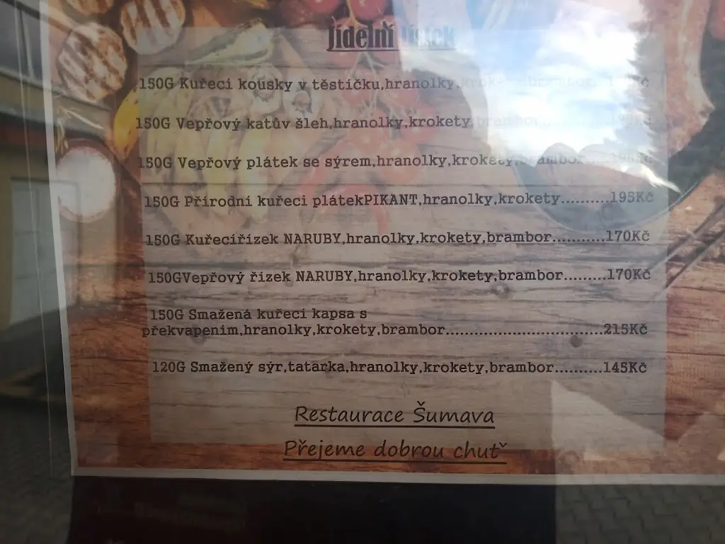 Menu_Restaurant Šumava_Kout na Šumavě_image_1