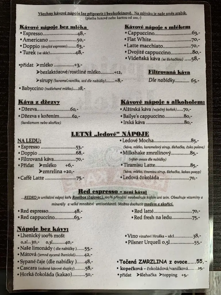 Menu_Rósta Kafe_Kašperské Hory_image_2