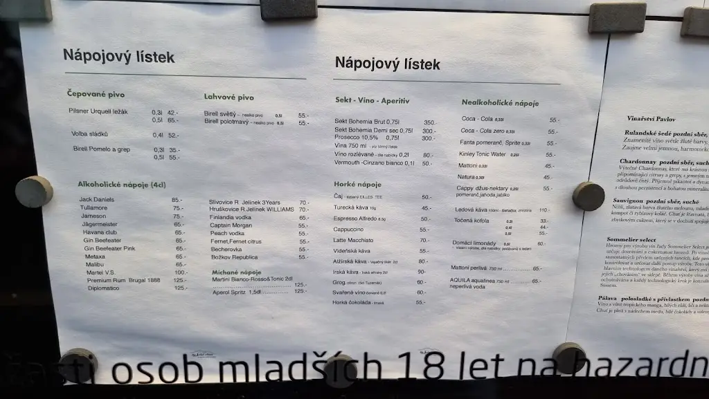 Menu_Penzion & Restaurace Na Solné stezce_Kašperské Hory_image_3