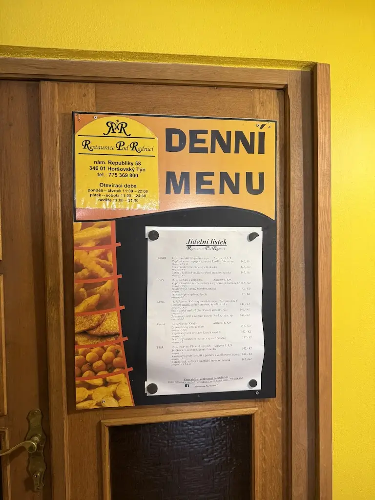 Menu_Restaurace Pod Radnicí_Horšovský Týn_image_2