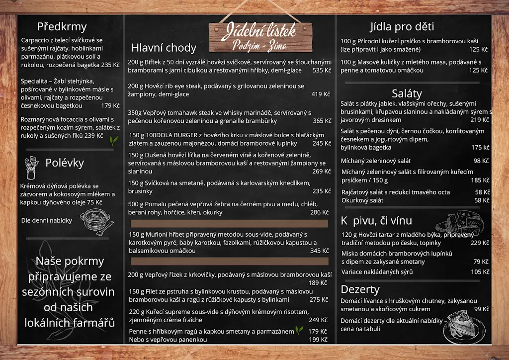 Menu_100DOLA Klatovy_Klatovy_image_1