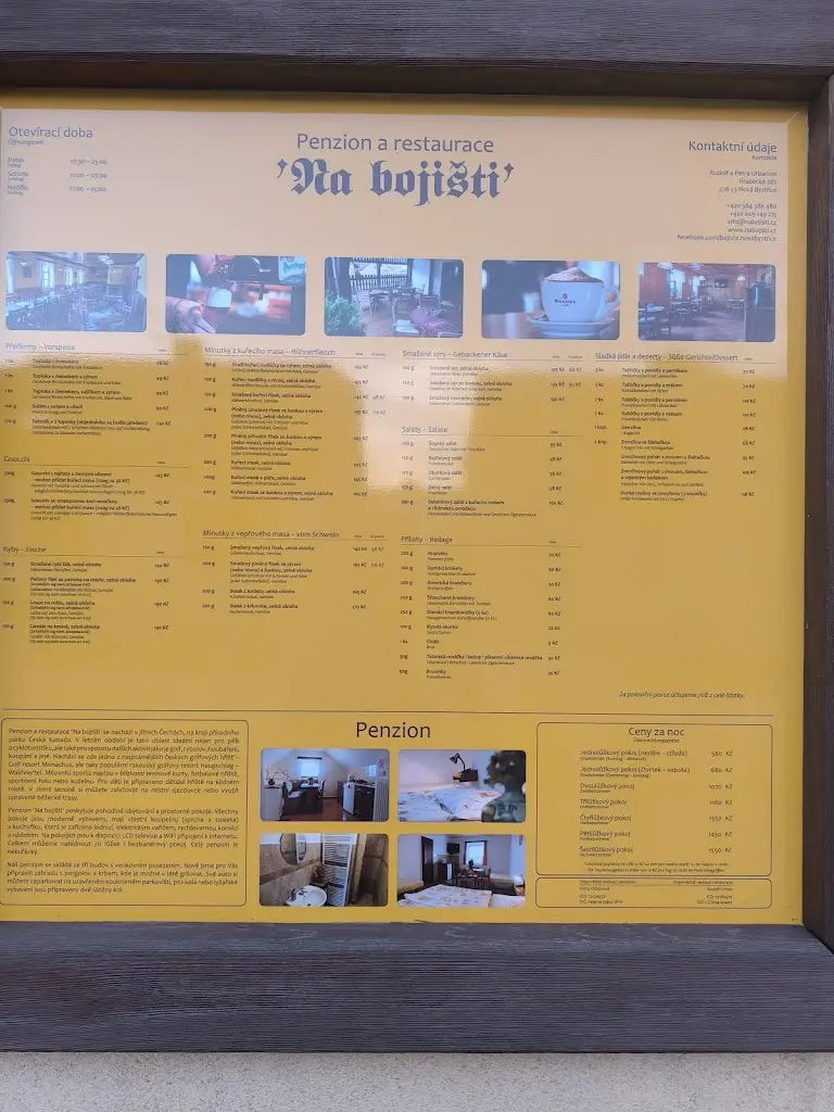 Menu_Penzion a restaurace 